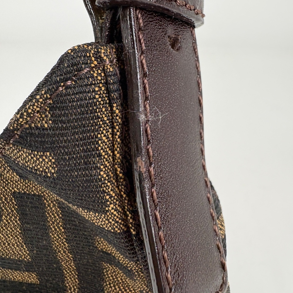 Fendi Zucca pattern shoulder bag, one-shoulder, canvas, brown, 26569, women's. - Picture 6 of 8